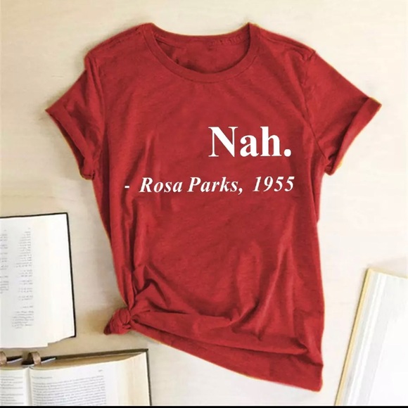 💕 Rosa Parks Maroon Red Shirt BLM - Picture 2 of 2